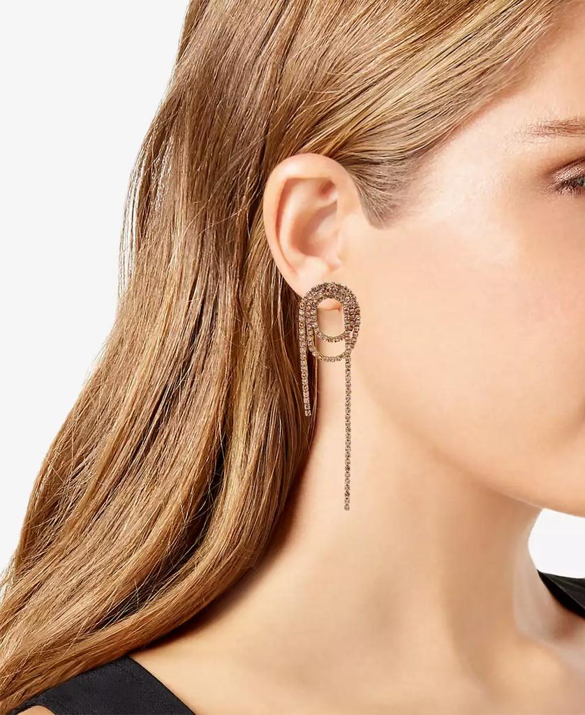 Lonna & Lilly Gold-Tone Color Pavé Loop Statement Earrings