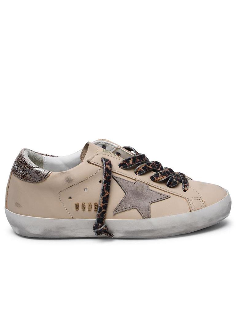 Golden Goose Golden Goose 'Super-Star Classic' Beige Leather Sneakers