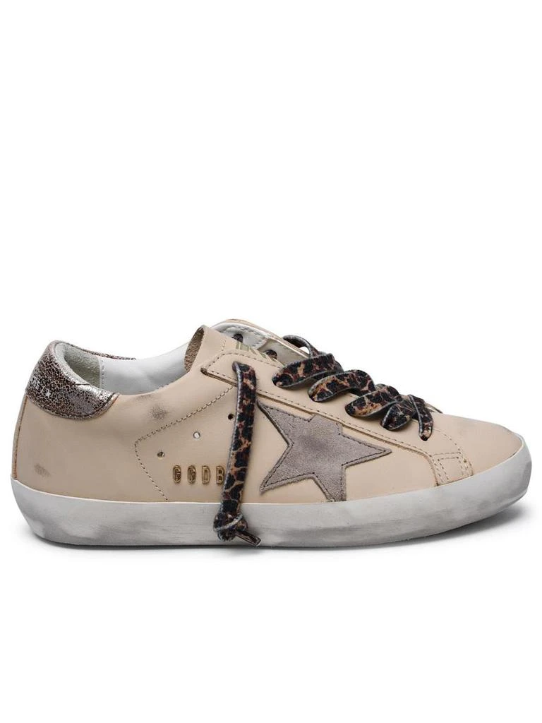 Golden Goose Golden Goose 'Super-Star Classic' Beige Leather Sneakers 1