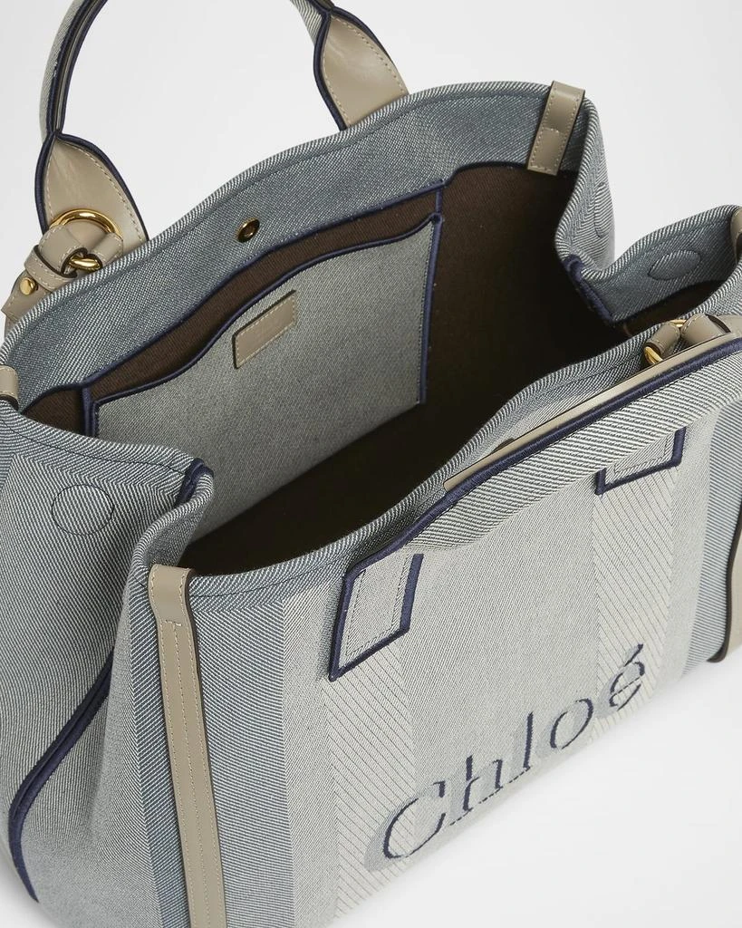 Chloé Large Carry Tote Bag in Jacquard Canvas 4