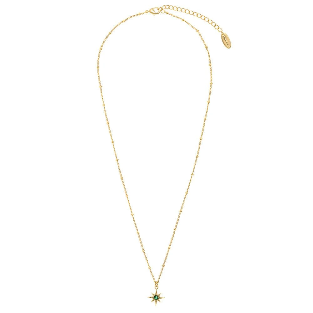 Orelia London Emerald Star Charm Necklace 4