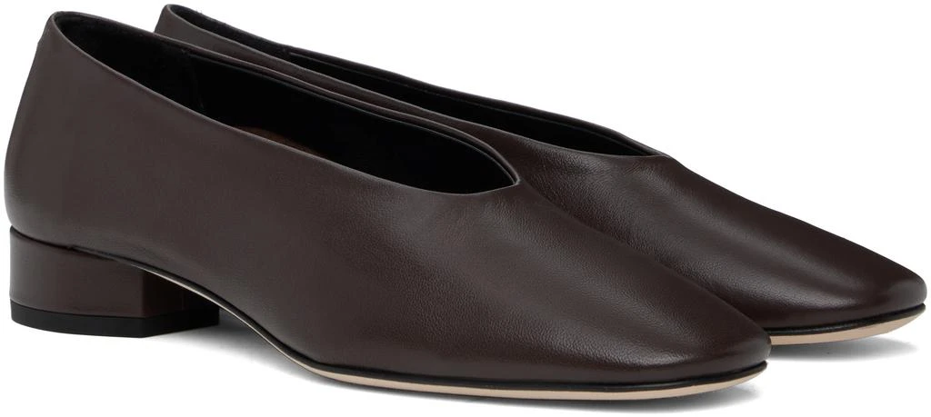 AEYDE Brown Delia Leather Ballerina Flats 4