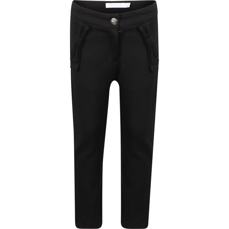 Abel & Lula Bows detailing elegant trousers in black