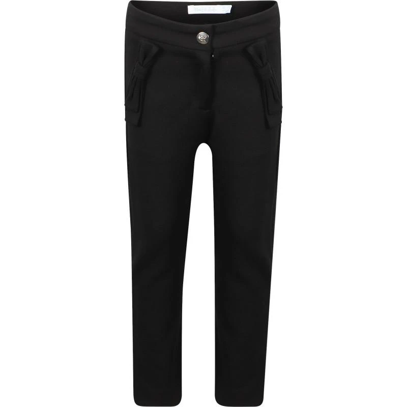 Abel & Lula Bows detailing elegant trousers in black 1