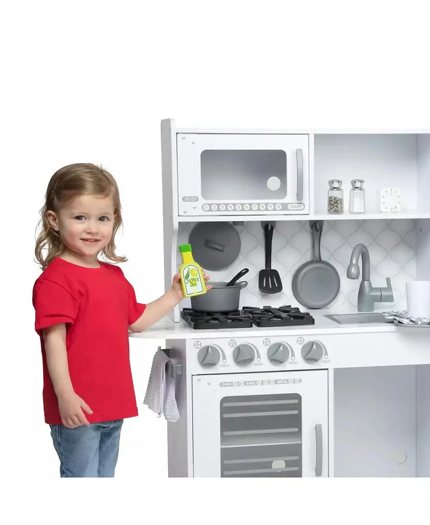 Melissa & Doug Melissa Doug Wooden Chef’s Pretend Play Toy Kitchen With “Ice” Cube Dispenser – Cloud White 2
