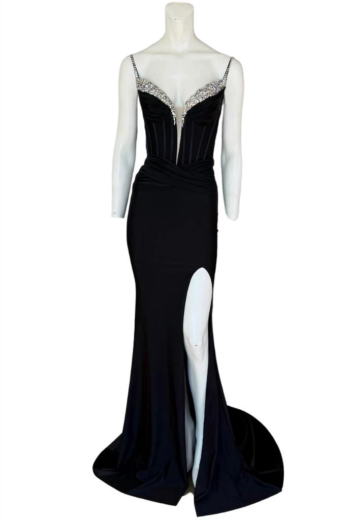 Jovani - Black Maxi Evening Gown  On Sale Now with Up to 30% Off |  Discover Exclusive Deals & Savings at BeyondStyle  Authentic Jovani women  > dresses > maxi|4215435369|black|clothing|dresses|maxi|solid|women with