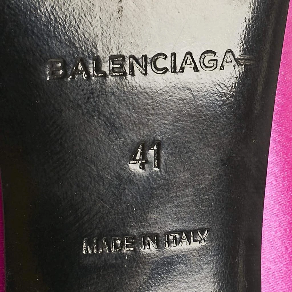 Balenciaga Balenciaga Magenta Satin Knife Bow Slingback Pumps Size 41 8