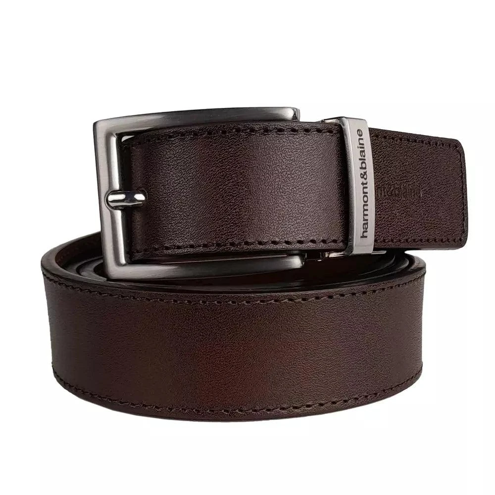 Harmont 
Blaine Harmont 
Blaine Brown Leather Di Calfskin Belt 1