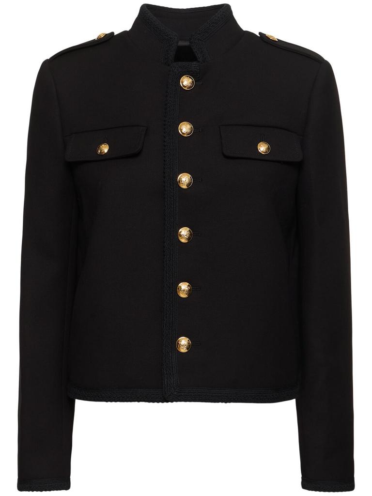 【関税込み】TOM FORD ネイビー Military Chasseur ジャケット TOM FORD Navy Military Chasseur Jacket TOM FORD