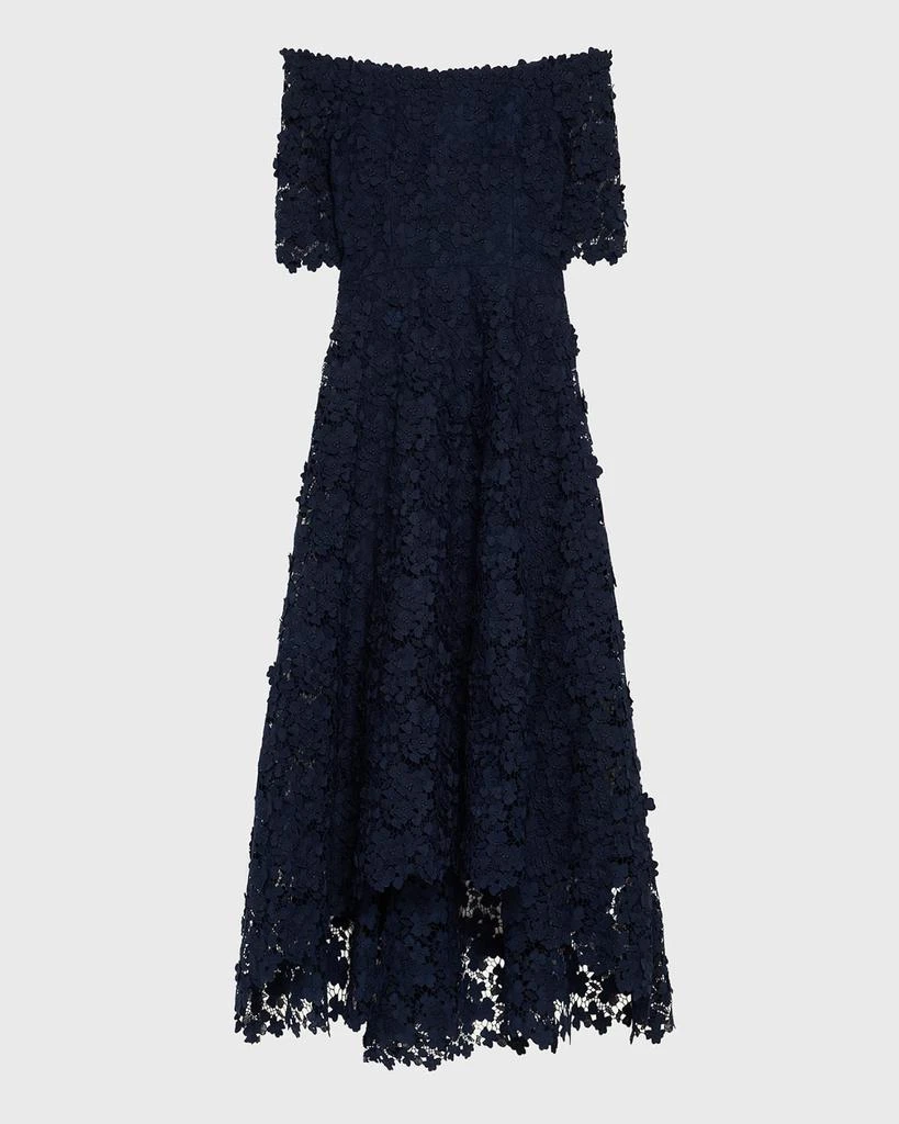 Teri Jon High-Low Floral Lace Maxi Dress 1
