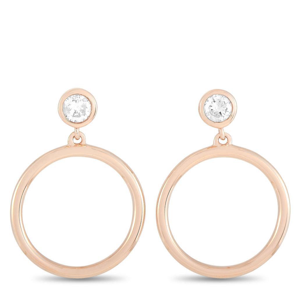 Non Branded 14K Rose Gold 0.31 ct Diamond Earrings