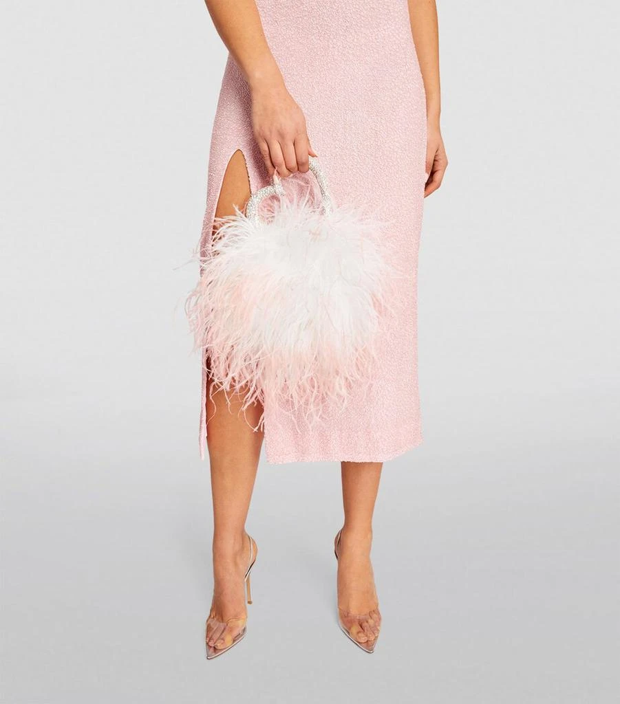 L'Alingi Crystal-Embellished Feather Clutch Bag 5