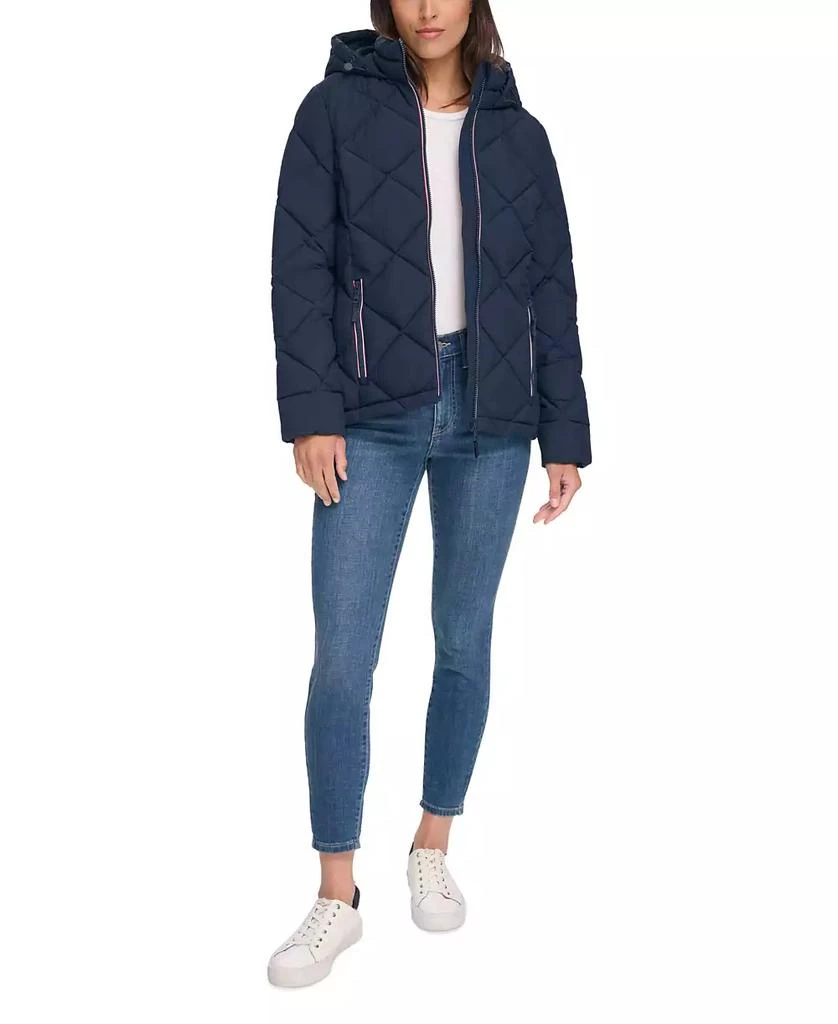 Tommy Hilfiger Women's Diamond Quilted Hooded Packable Puffer Coat, Created for Macy's 5