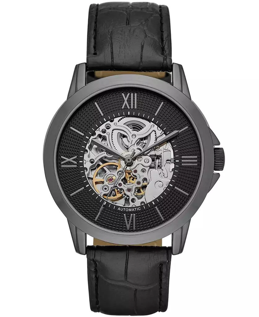 Folio Mens Black Strap Automatic Watch 44mm 1