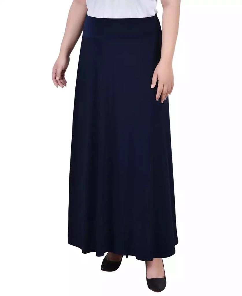 NY Collection Plus Size Wide Yoked Maxi Skirt 1