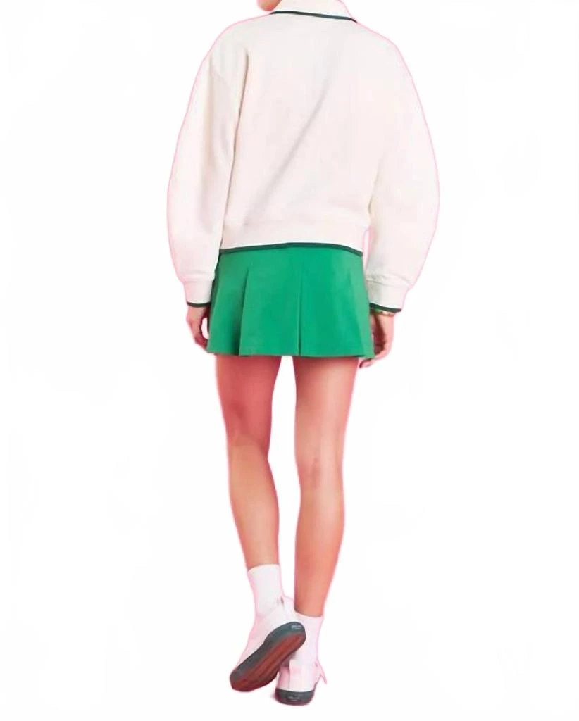 English Factory Polo Ribbed Sweatshirt In Cream 2