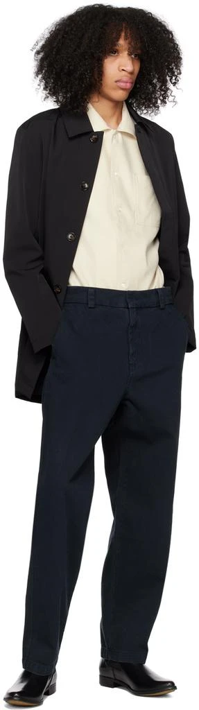ANOTHER ASPECT Navy Regular-Fit Trousers 4