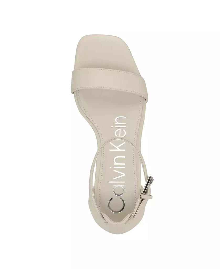 Calvin Klein Nolene Ankle Strap Square-Toe Block Heel Sandals 4