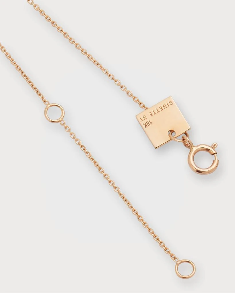 Ginette NY French Kiss Rose Gold Necklace 4