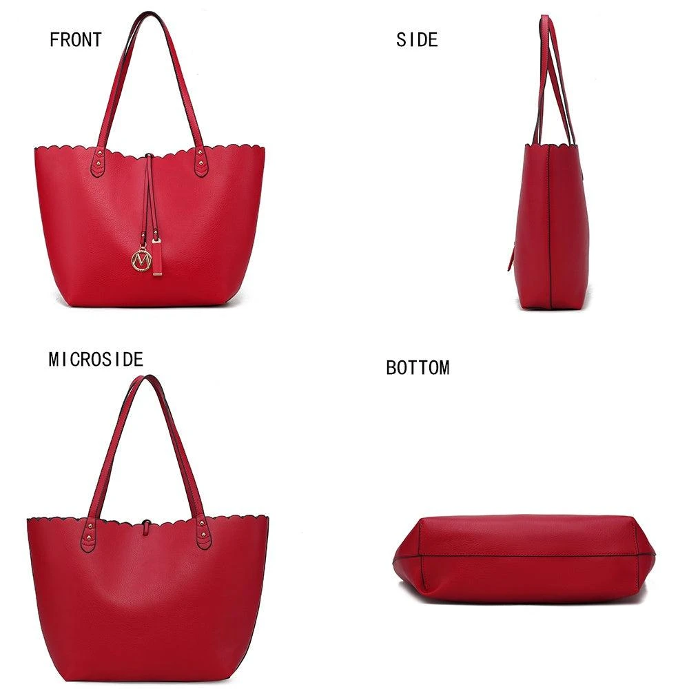 MKF Collection By Mia K. Amahia Vegan Leather Women’s Reversible Shopper Tote Bag with Crossbody Pouch by Mia K 4