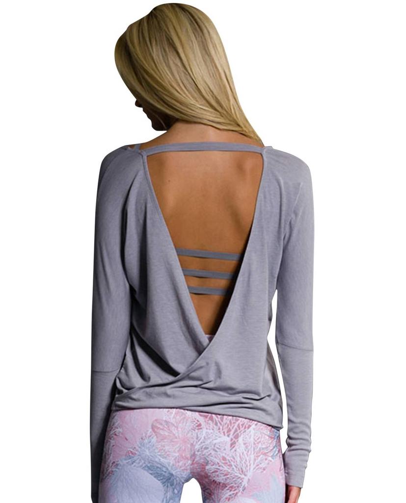 Onzie Drapey V-Back Long Sleeve Top