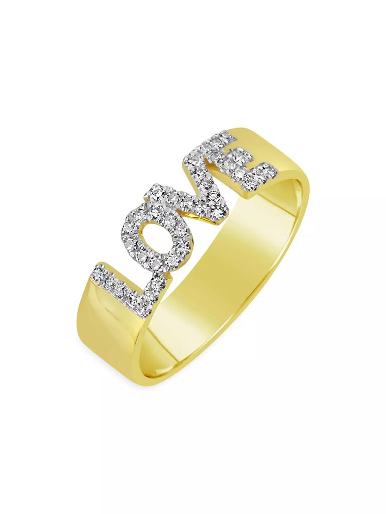 Meira T Love 14K Yellow Gold &amp; 0.17 TCW Diamond Ring