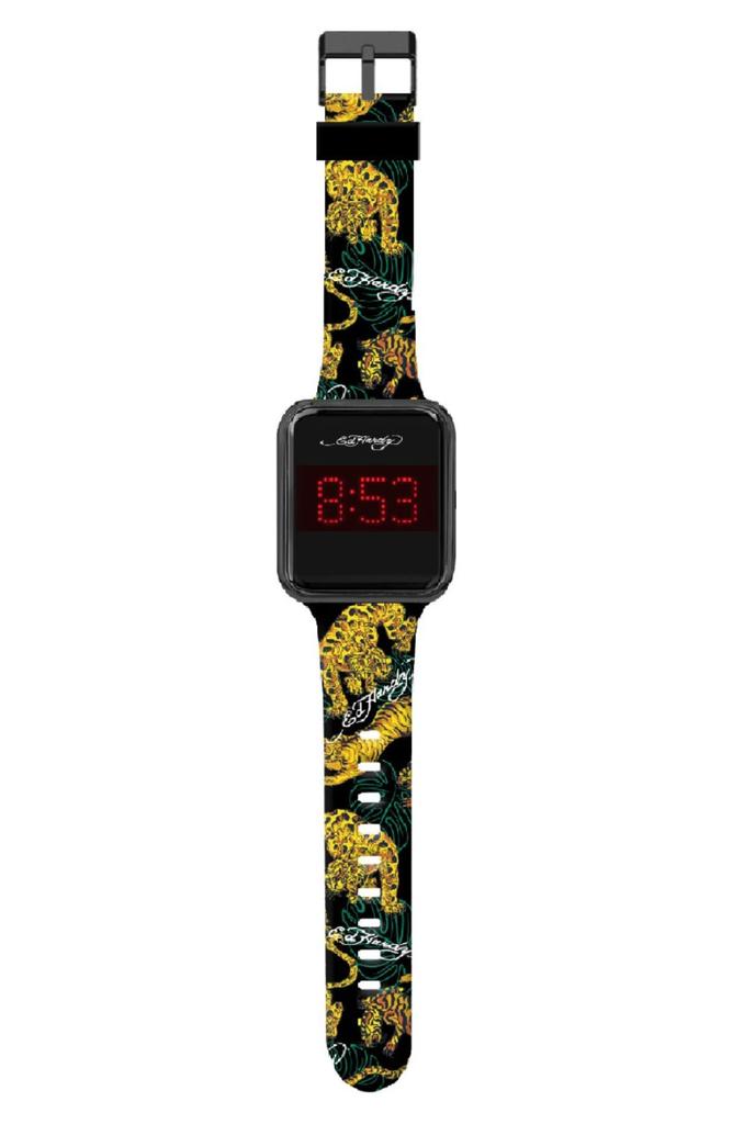 Ed Hardy Printed Square Digital Watch, 45mm x 39mm