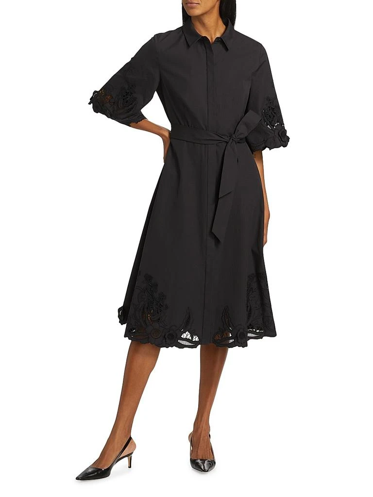 Kobi Halperin Monty Cotton Poplin Tie-Waist Midi-Shirtdress 2