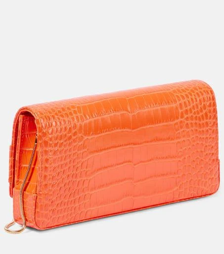 Manolo Blahnik Maygot snake-effect leather clutch 4