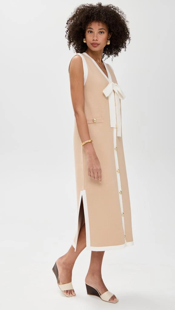 English Factory Knit Midi Dress With Ribbon Tie 3