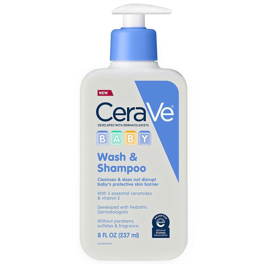 CeraVe Baby Wash and Shampoo for Tear-Free Baby Bath Time