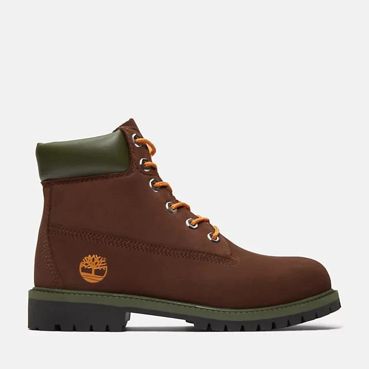 Timberland Timberland® Premium 6 Inch Boot for Junior in Brown/Orange 1