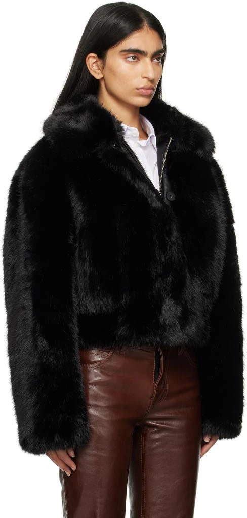 STAND STUDIO Black Lena Faux-Fur Jacket 2