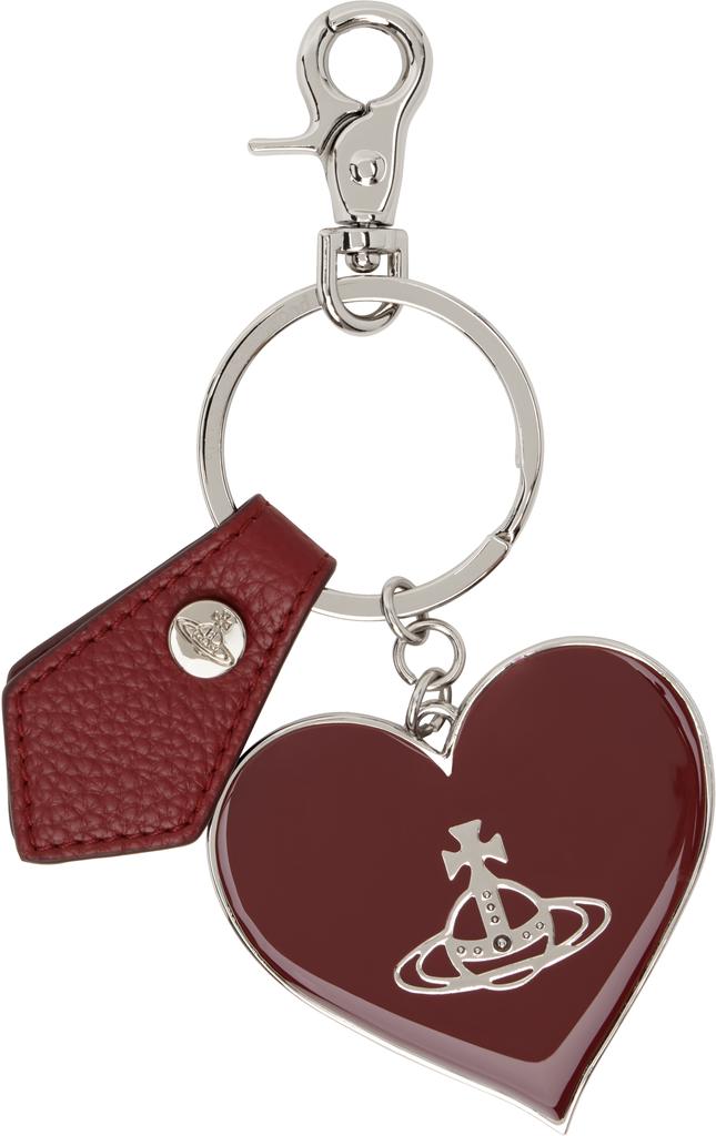 ★Vivienne Westwood★ ORB Mirror Heart 8203011WU OM0014 G405 Vivienne Westwood Mirror Heart Orb Keyring | Silver | FARFETCH