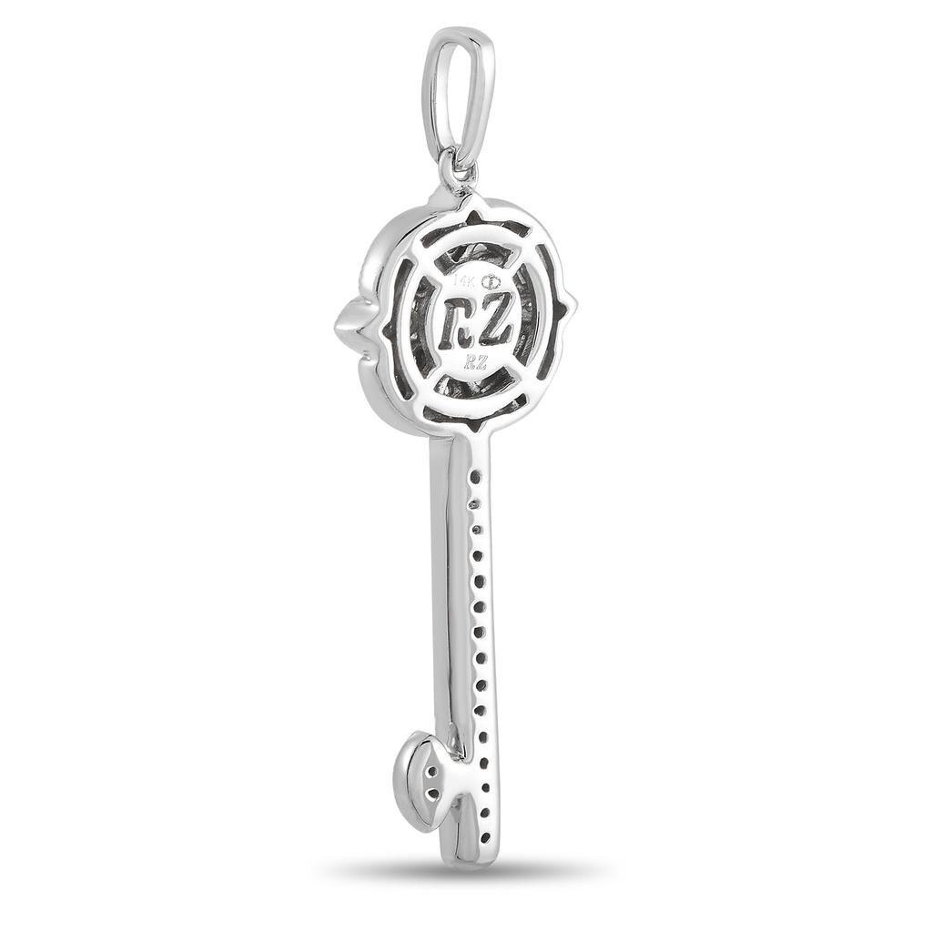 LB Exclusive 14K White Gold 0.25ct Diamond Key Pendant PS01-012225