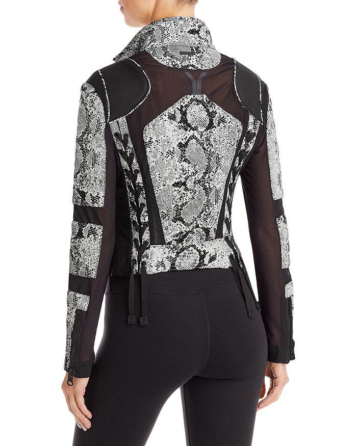 Blanc Noir Leather & Mesh Moto Jacket