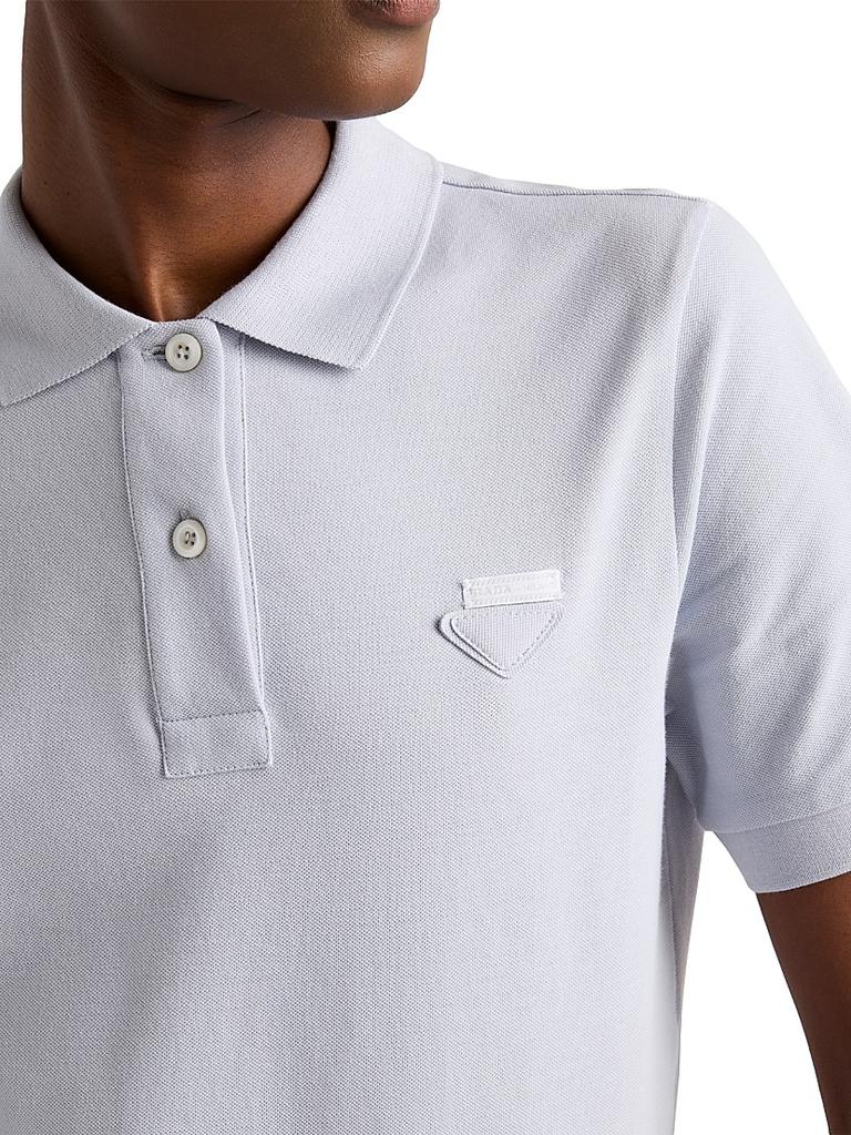 Pique Polo Shirt Grey Prada Polo ❌SOLD OUT❌ PRADA PIQUE POLO