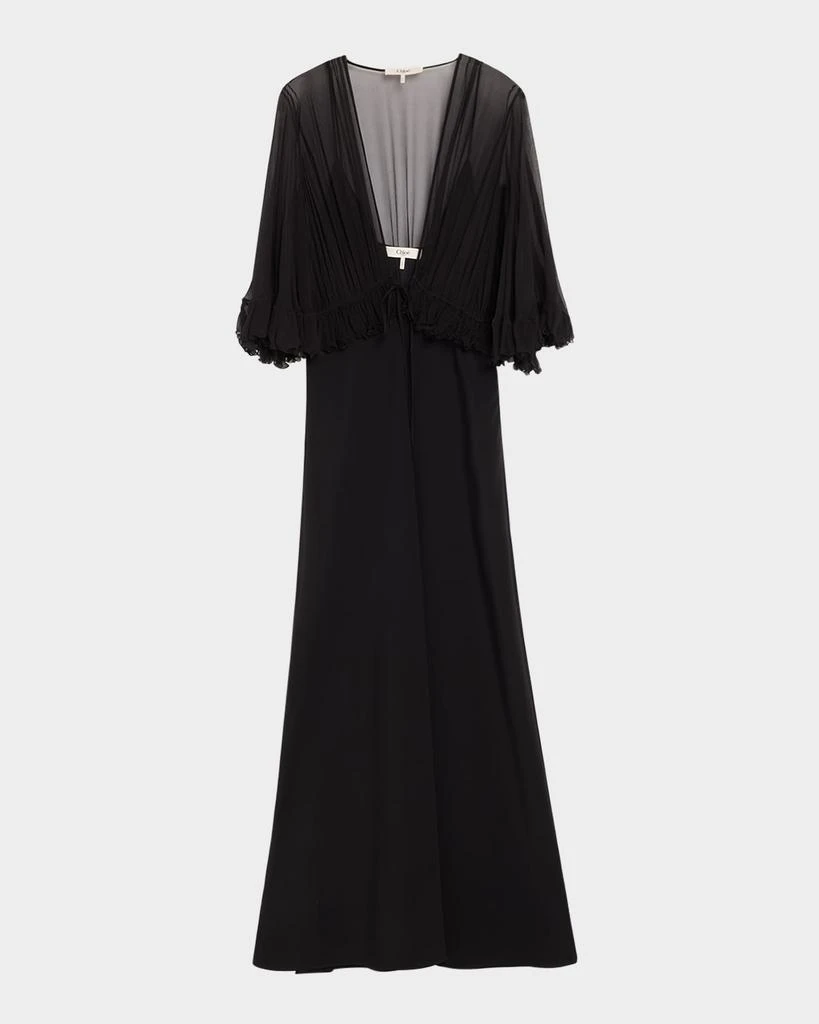 Ruffle Shrug Silk Maxi Dress  On Sale Now with Up to 40% Off | Discover  Exclusive Deals & Savings at BeyondStyle  Authentic Chlo  Women|women|women's clothing|dresses with Limited-Time Discounts, Free  Shipping,