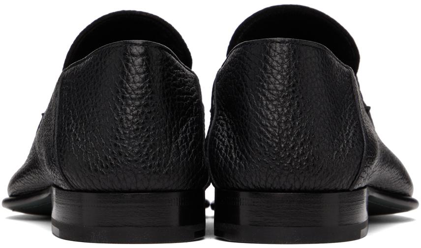 Brioni Black Midnight Blue Penny Loafers