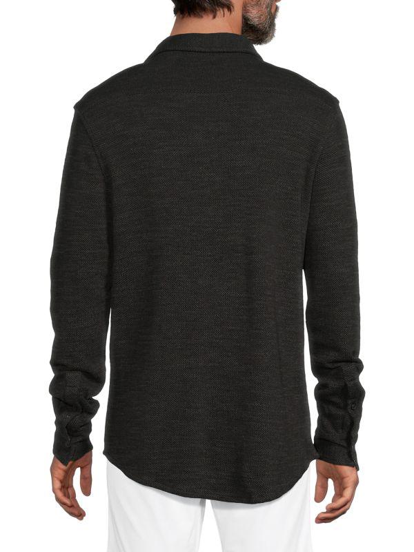 Robert Graham Wayne Curved Hem Cotton-Blend Shirt