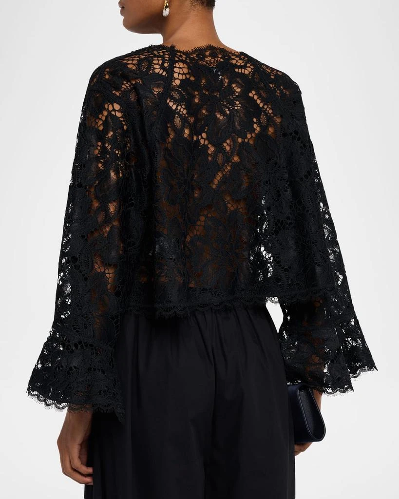 Dorothee Schumacher Lacy Dream Cropped Flare-Sleeve Blouse 3