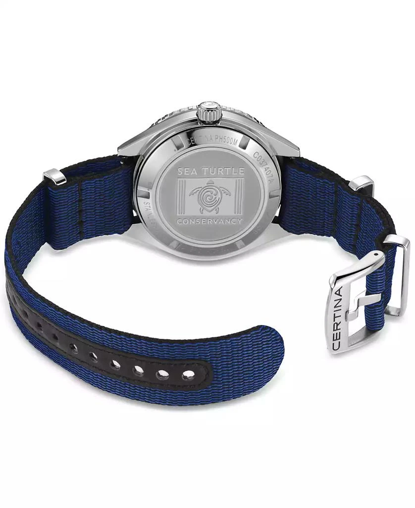 Certina Men's Swiss Automatic DS Super PH500M Blue Synthetic Strap Watch 43mm 4