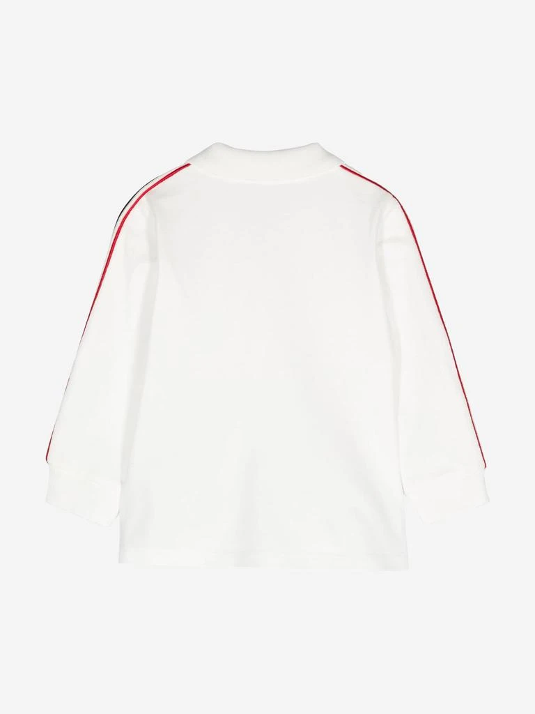 Moncler Moncler Enfant Baby Boys Long Sleeve Polo Shirt in Ivory 2