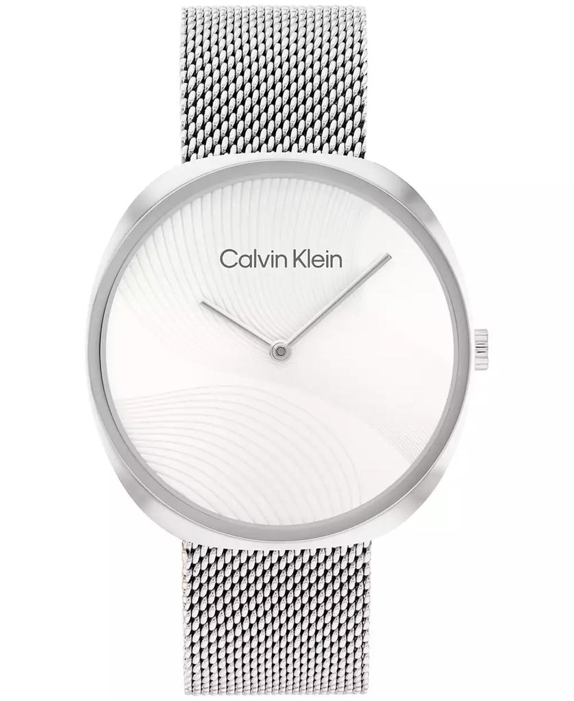Calvin Klein Women
s 2-Hand Silver-Tone Stainless Steel Mesh Bracelet Watch 36mm