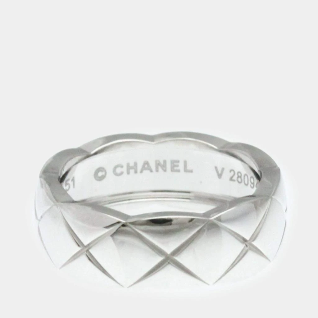 Chanel Chanel 18K White Gold Coco Crush Band Ring EU 51 4