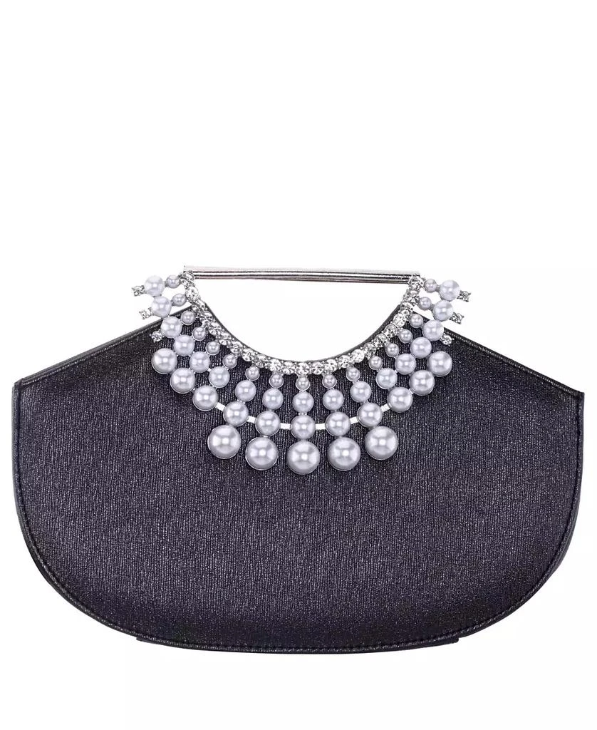 Nina Crystal Encrusted Small Handle Bag 1