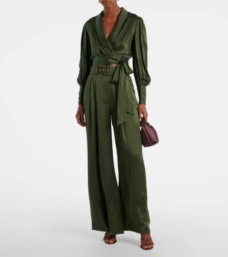 Zimmermann Silk satin wrap top 2