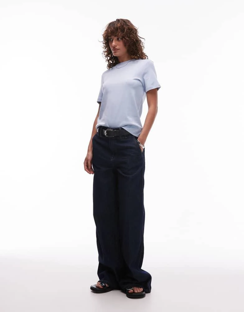 Mango Mango premium t-shirt in light blue 2