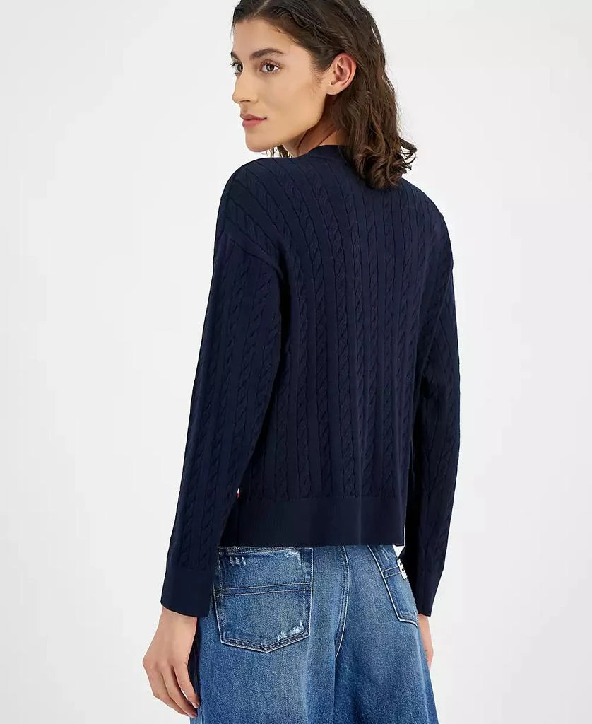 Tommy Hilfiger Women's Cable-Knit Quarter-Zip Sweater 2