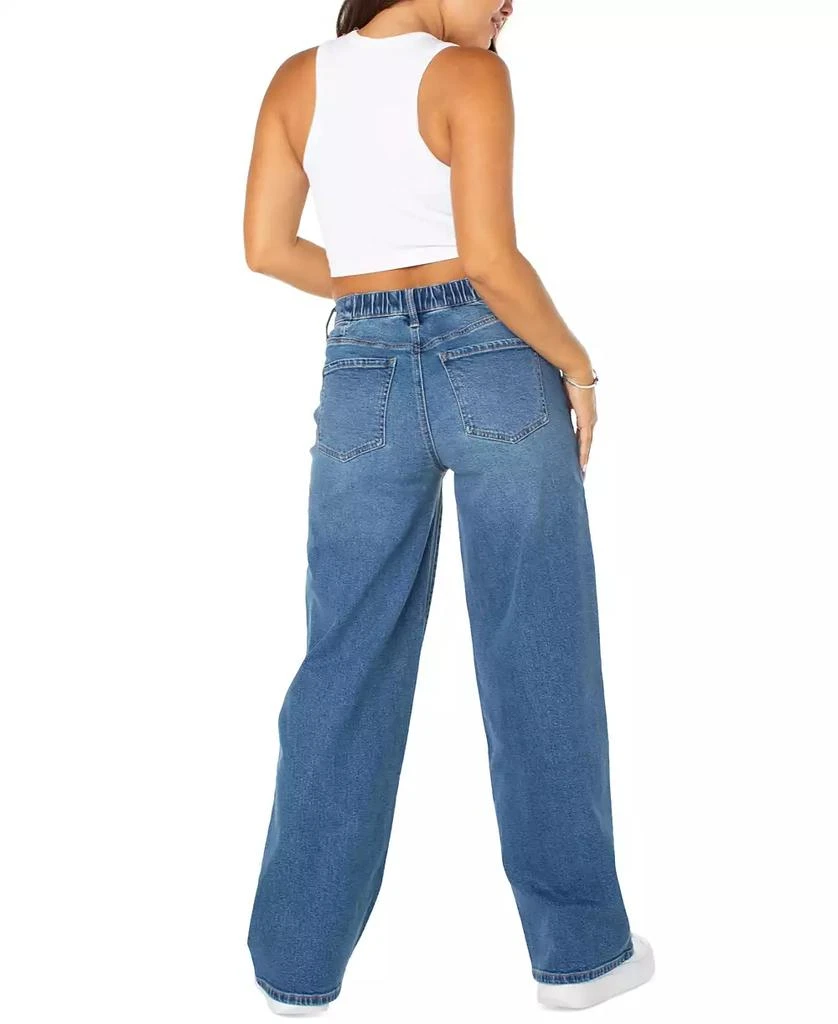 Celebrity Pink Juniors' Elastic-Back Wide-Leg Jeans 3